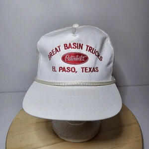 Vintage Peterbilt Great Basin Trucks El Paso Tx Trucker Snap Back Hat N.O.S see